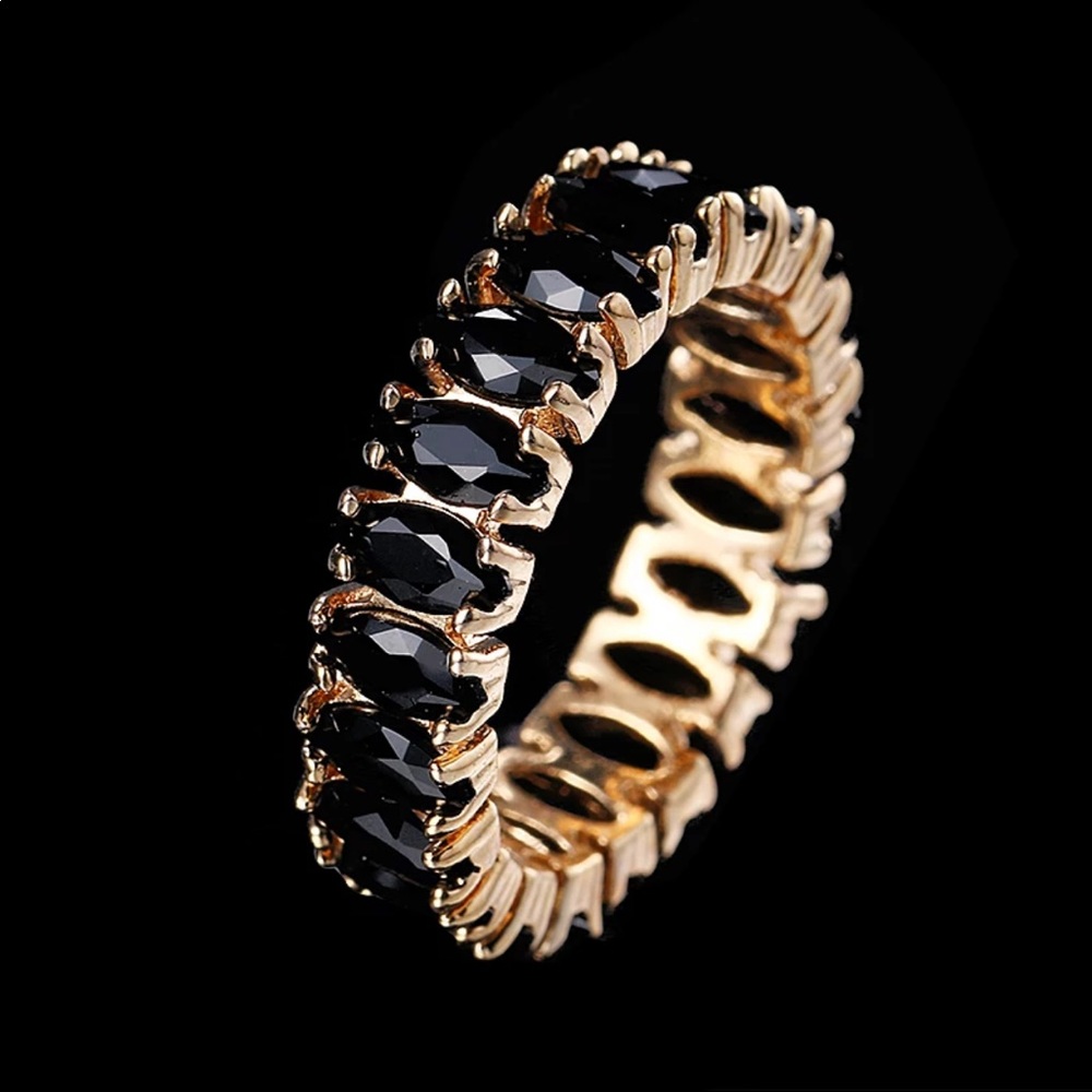 New Yellow Gold Plated Sapphire Engagement Ring